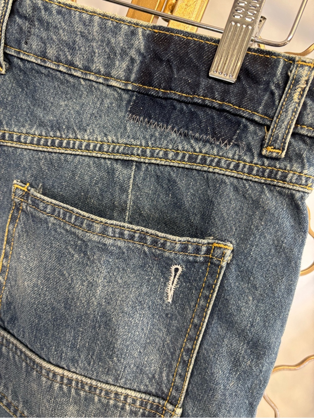 We The Free by Free People Anthropologie Denim Mini Skirt in Faded Blue size 32 - Picture 8 of 12
